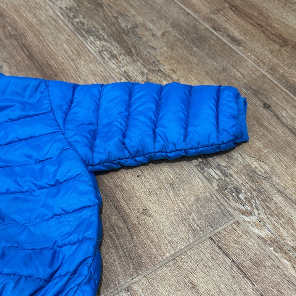 Patagonia Baby Down Sweater Blue Puffer Jacket with Green Zippers 3-6 Months - Picture 11 of 12
